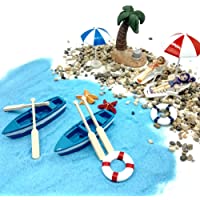 EMiEN 18 piezas playa estilo Kits Set Para DIY figura decorativa en miniatura jardín de hadas decoración para muñecas…